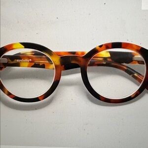 Eyebobs Tortoise Shell Reading Glasses 2.50 readers TV Party with case unisex